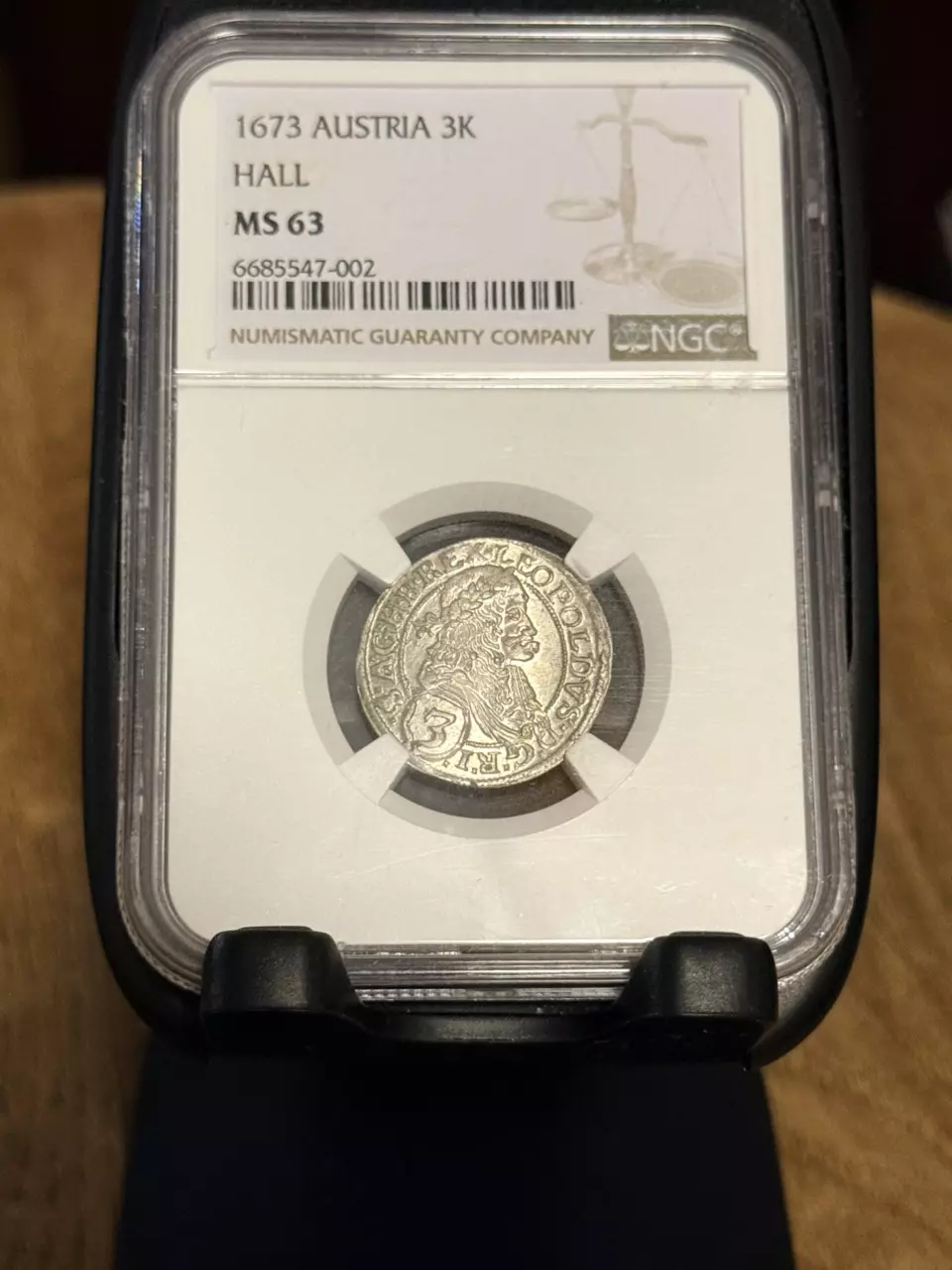 1673 Austria  3K HALL NGC MS63 thumbnail