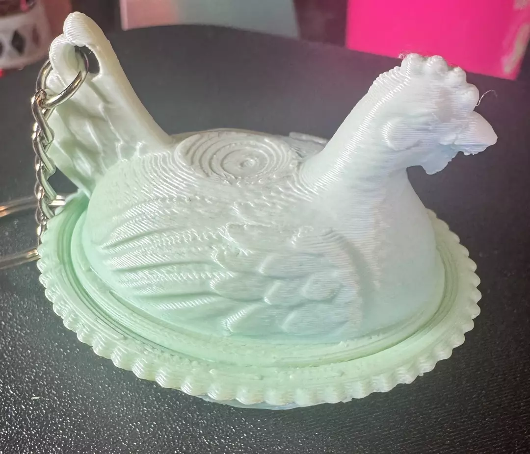 Large nesting hen keychain thumbnail