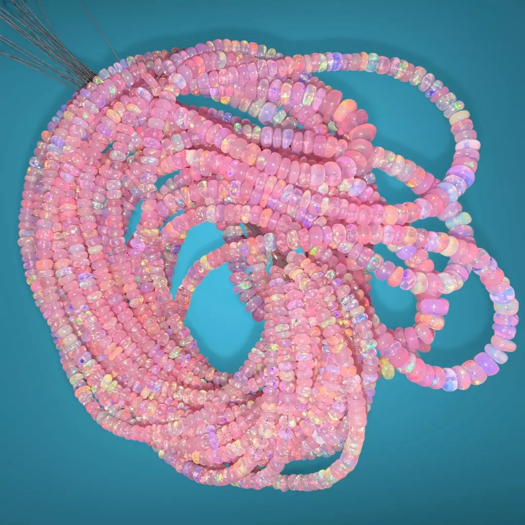 Pink Opal Bead Strand 16” inch thumbnail