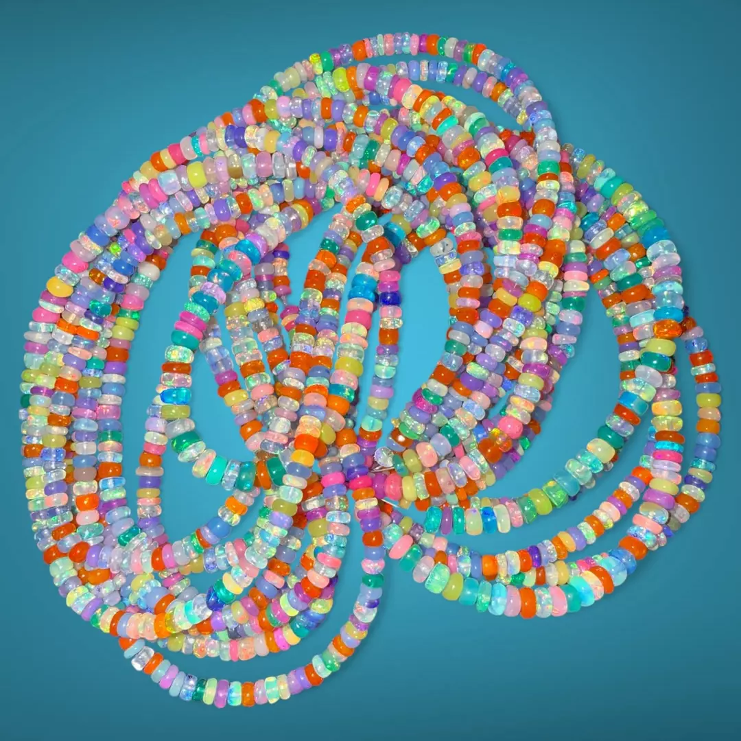 Rainbow Opal Bead Strand 16” inch thumbnail