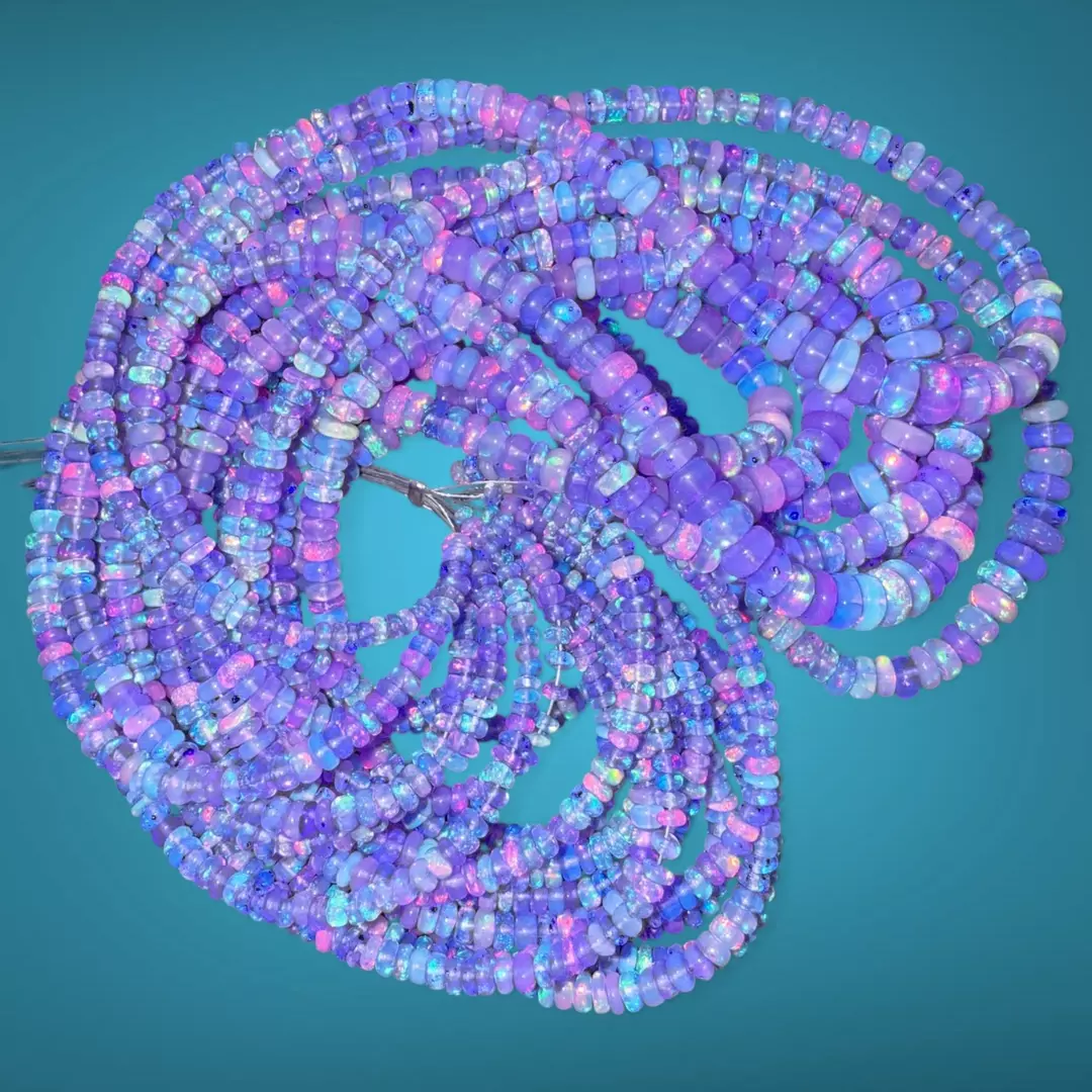 Light Purple Opal Bead Strand 16” inch thumbnail