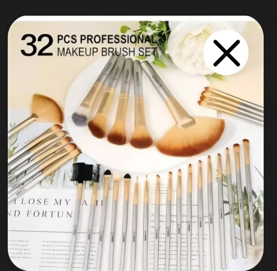 Make up brush- 32 peace roll up set. thumbnail