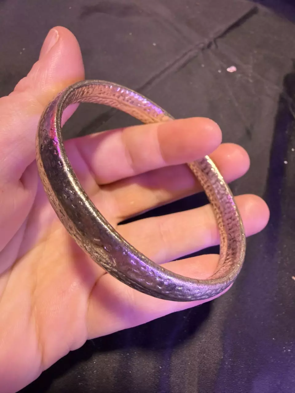 Silvertone bangle heavy weight thumbnail