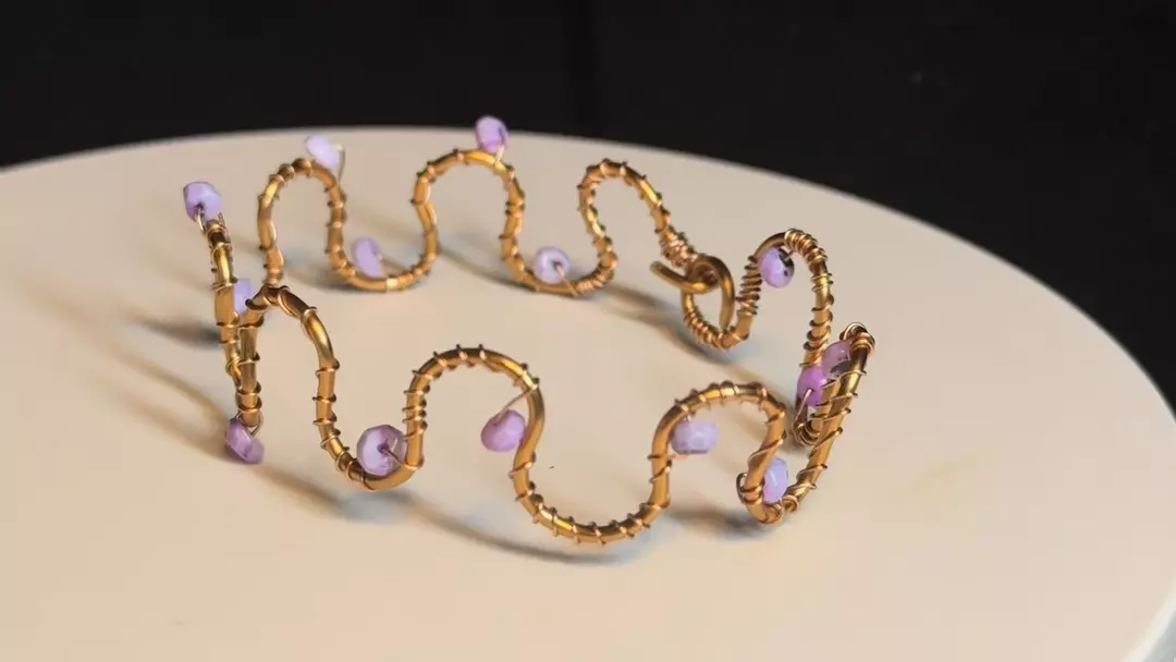 Tiffany Opal Copper Wire Wavy Bracelet thumbnail