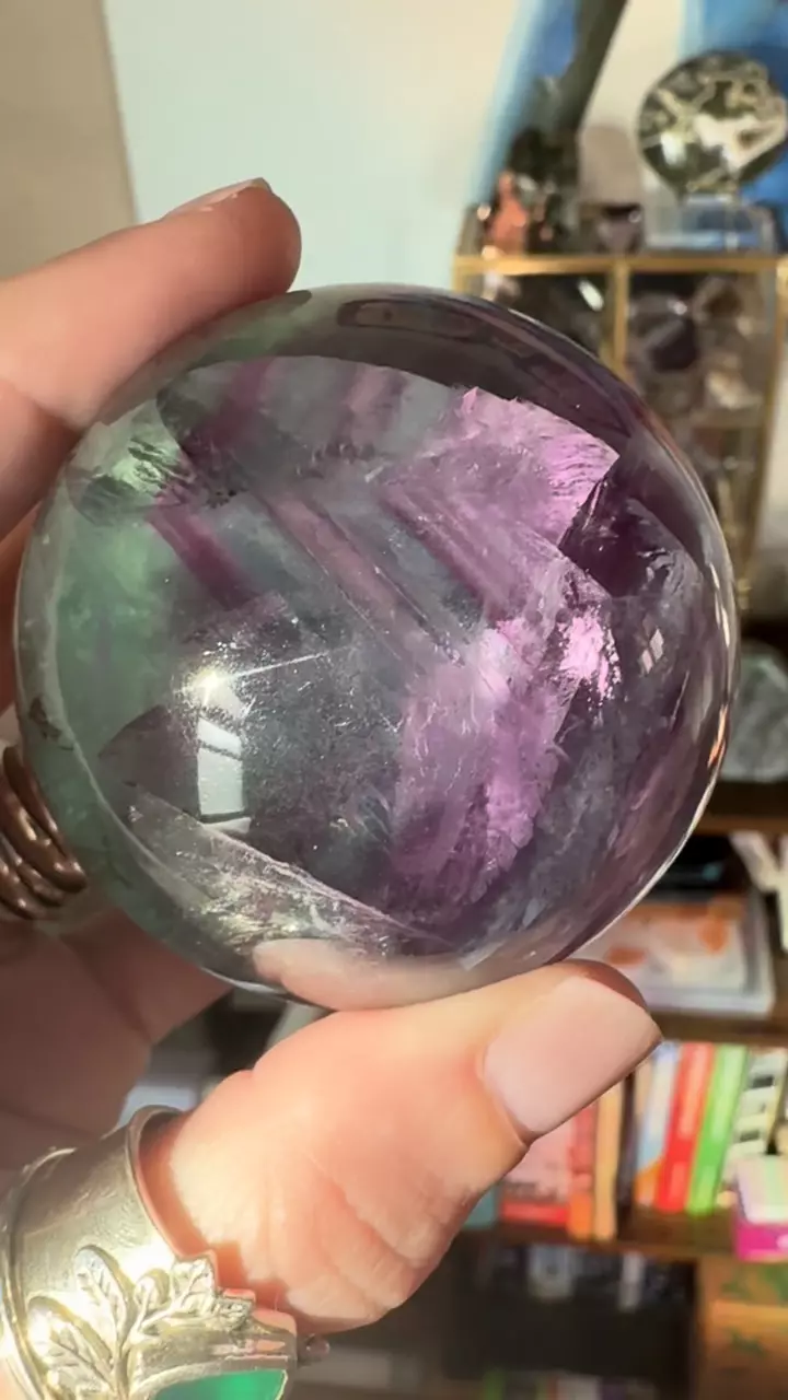 Rainbow flourite sphere thumbnail