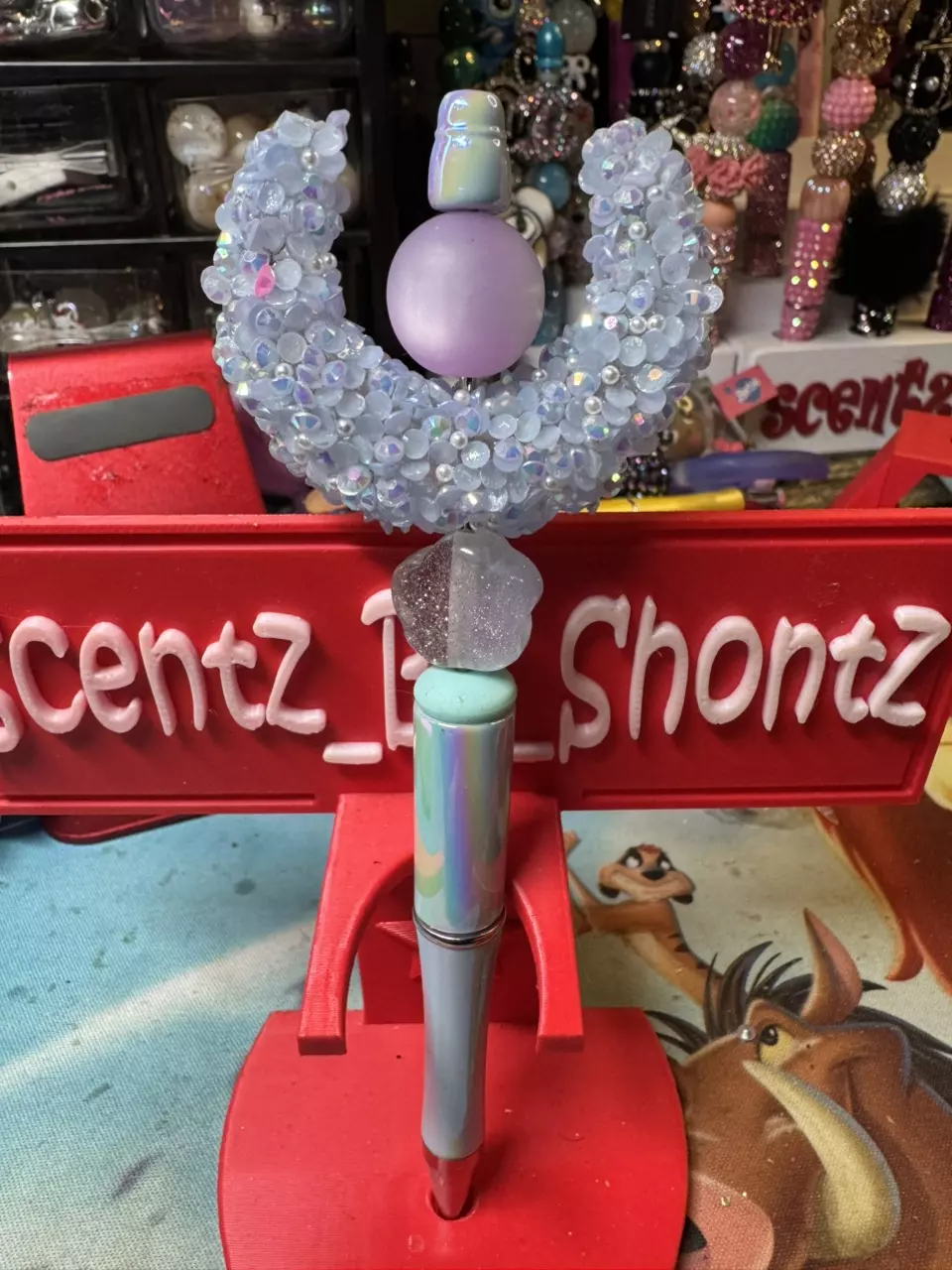 Blue Sugar Moon on an iridescent blue pen thumbnail