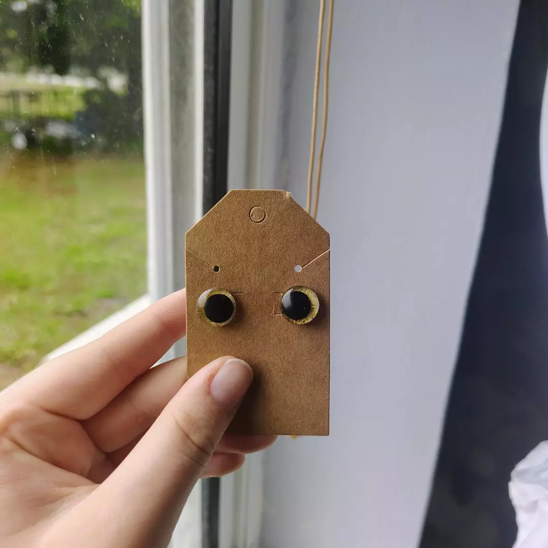 Hand Painted Gold Glitter 12mm Safety Eyes thumbnail