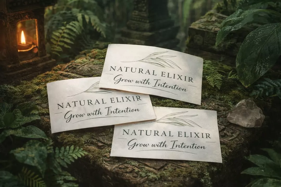 Natural Elixir “Grow With Intention” Sticker🌿 thumbnail
