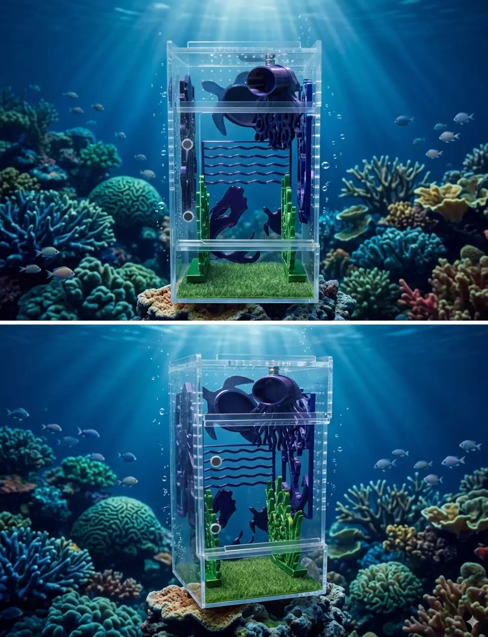 Ocean fully decorated jumping spider enclosure thumbnail