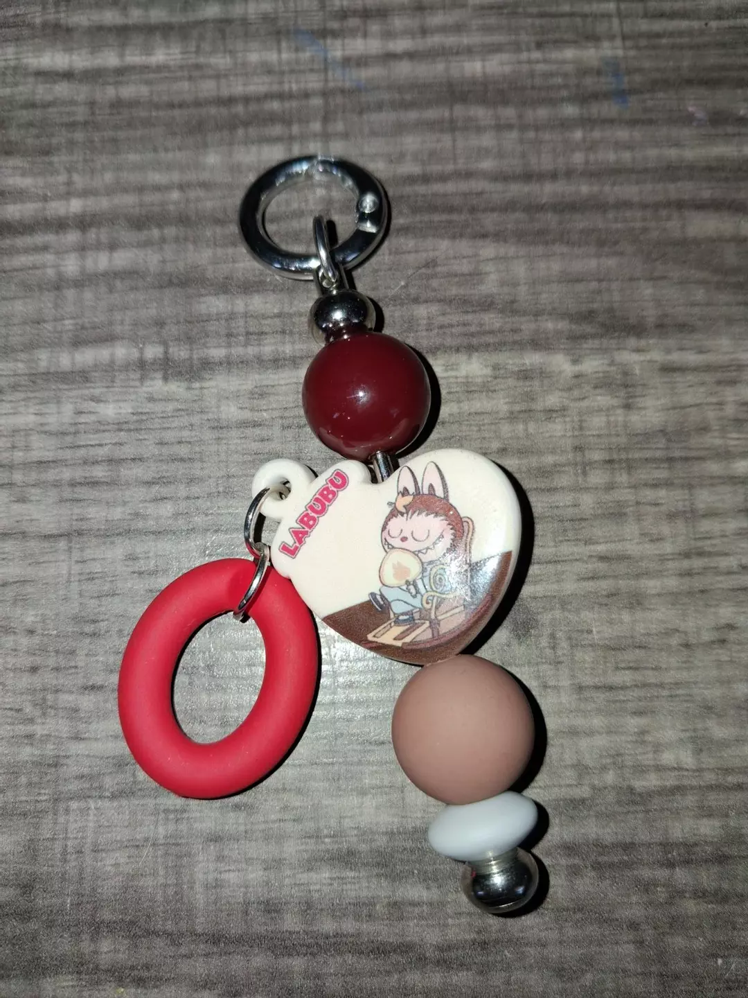 Relaxing Labubu Keychain/Zipper Pull thumbnail