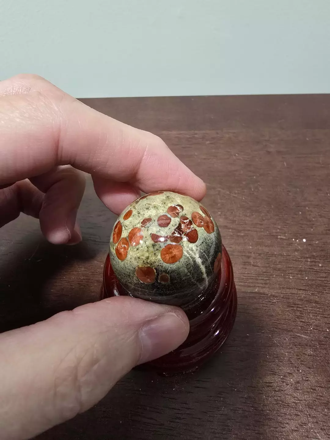 Red Planet Obsidian Crystal Sphere 34 mm thumbnail