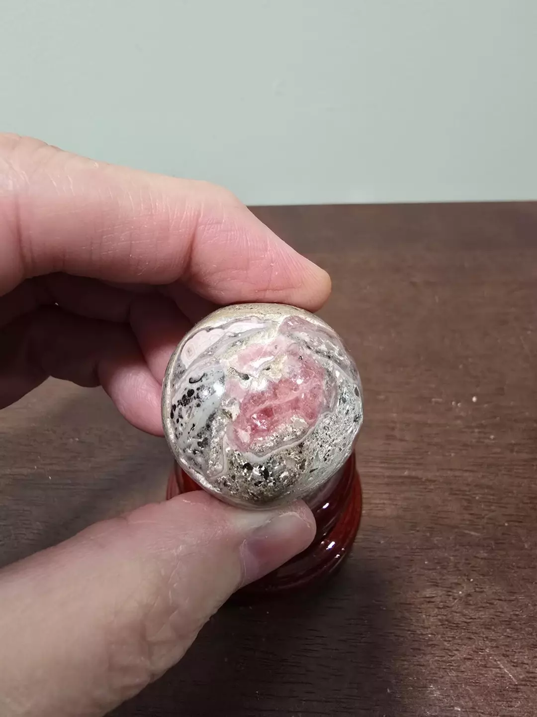 Rhodochrosite Crystal Sphere 33 mm thumbnail