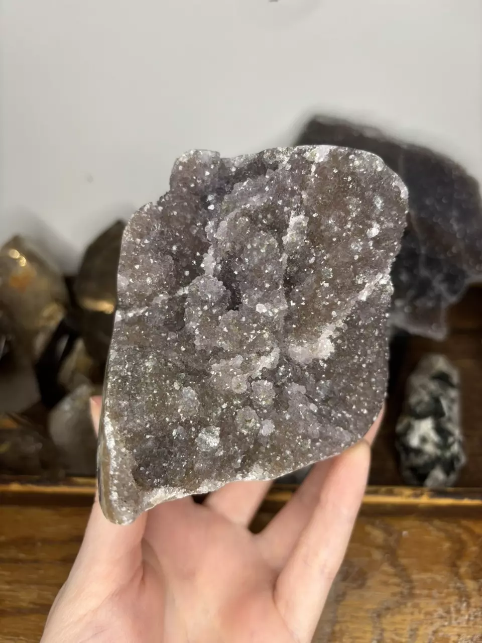 Rainbow Amethyst Stalactite Cut Base from Uruguay thumbnail