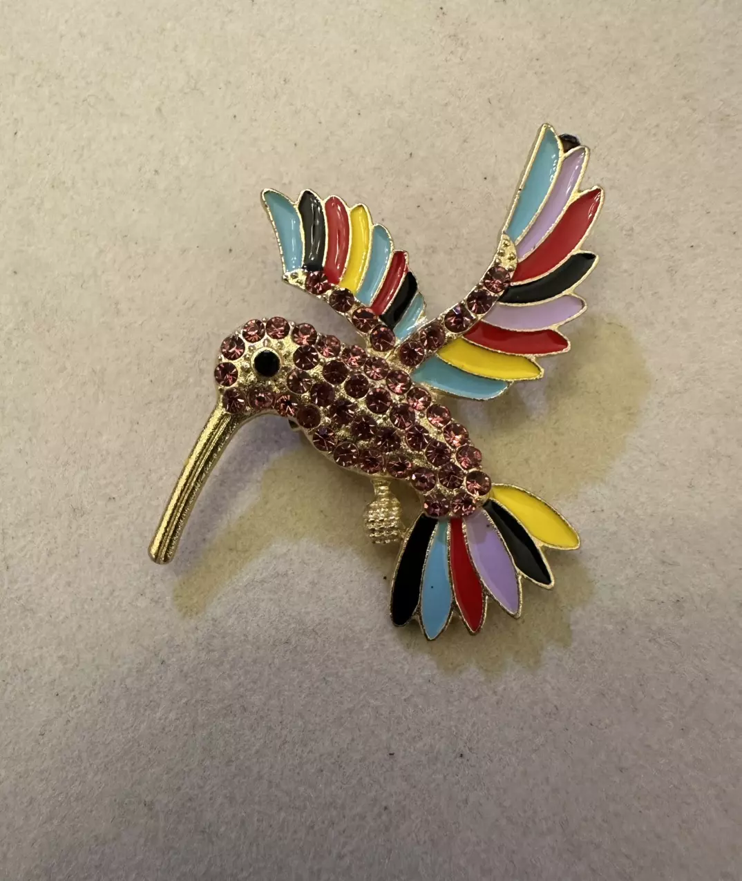 Hummingbird brooch thumbnail