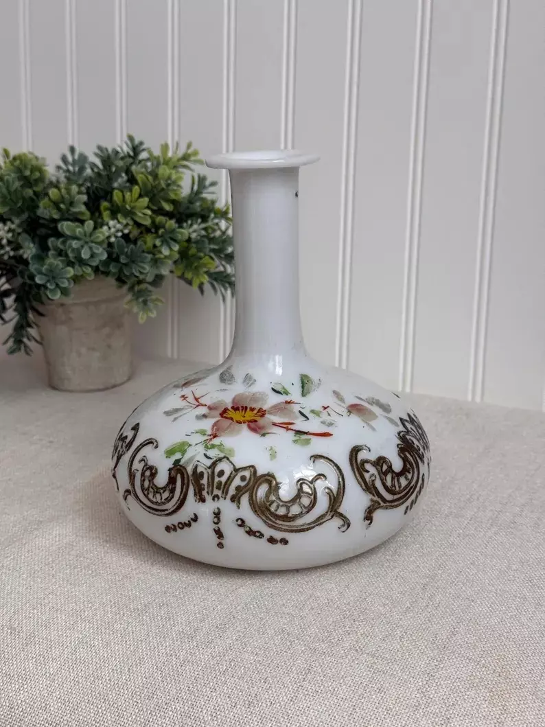 Vintage Milk Glass Hand Painted
Decanter thumbnail