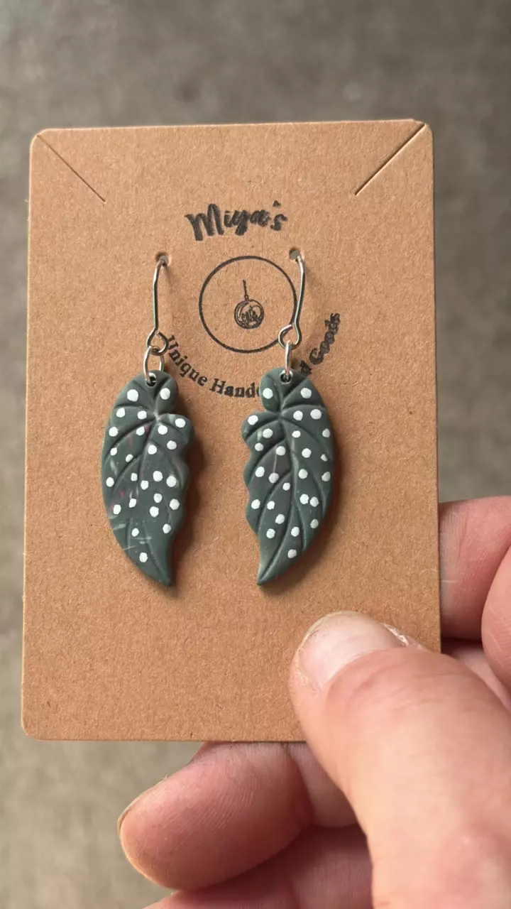 Handmade polymer clay earrings #962 thumbnail