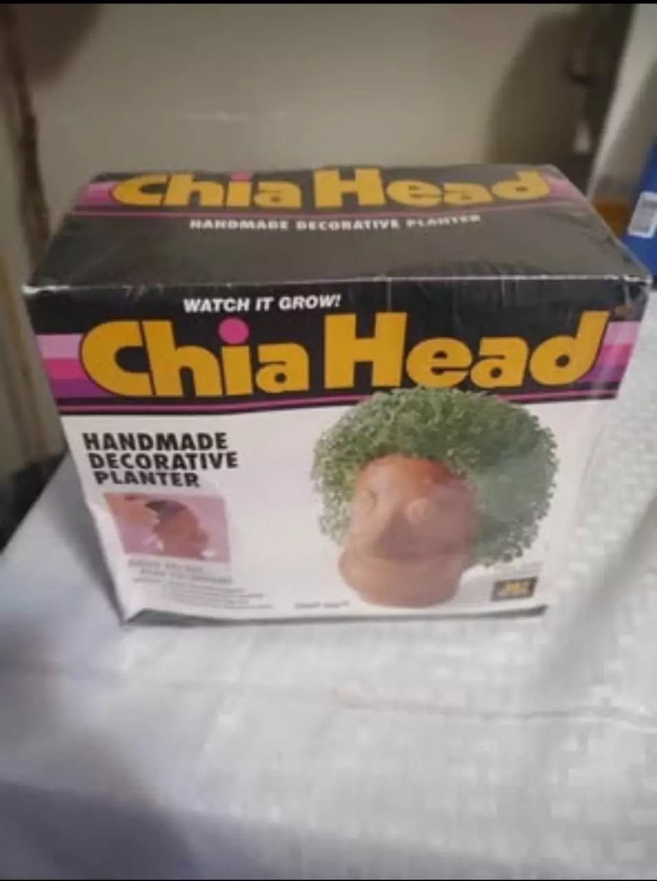 Vintage Chia Head (Chief Guy) - Handmade Decorative Planter thumbnail