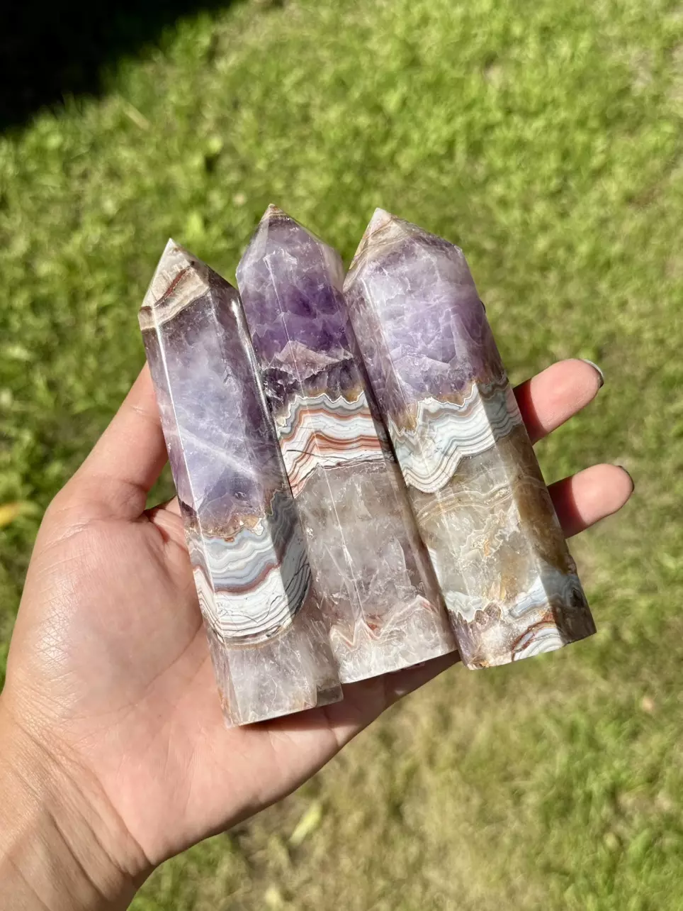 Mexican Lace Agate Towers thumbnail