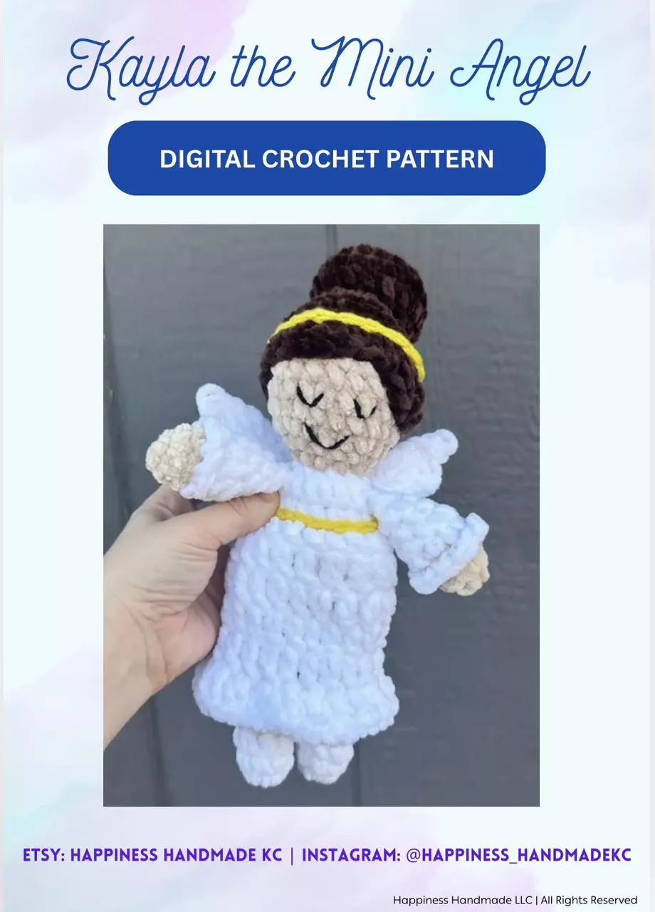 Kayla the Mini Angel Crochet Pattern - DIGITAL DOWNLOAD thumbnail