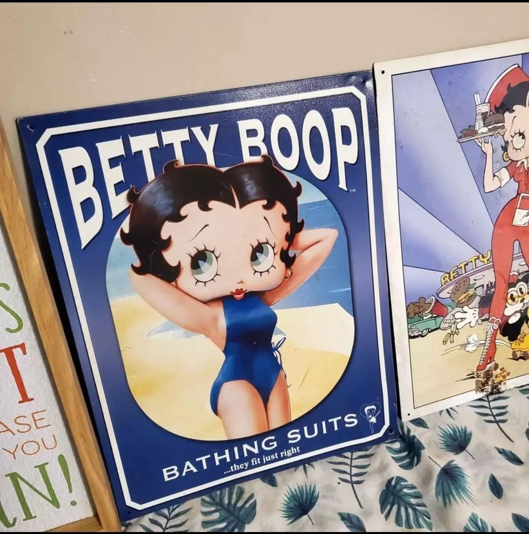 Vintage Betty Boop Metal signs -3 piece set thumbnail