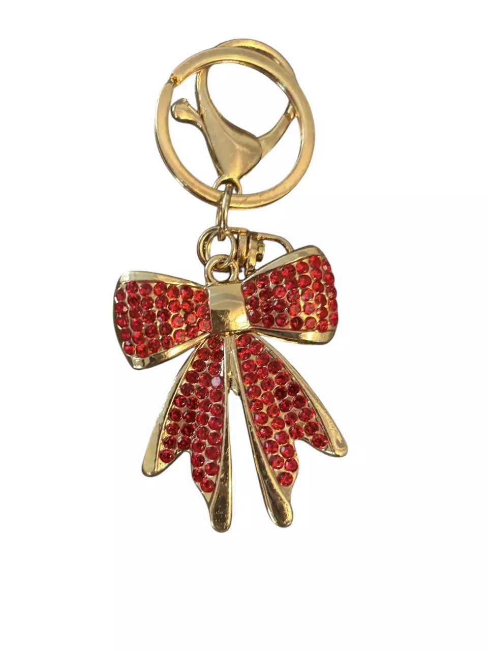 Red Bow Studded Metal Key Chain thumbnail
