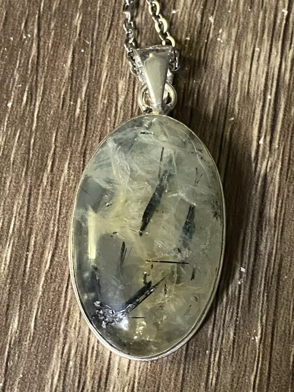 Prehnite & Silver Pendant 2.25” thumbnail