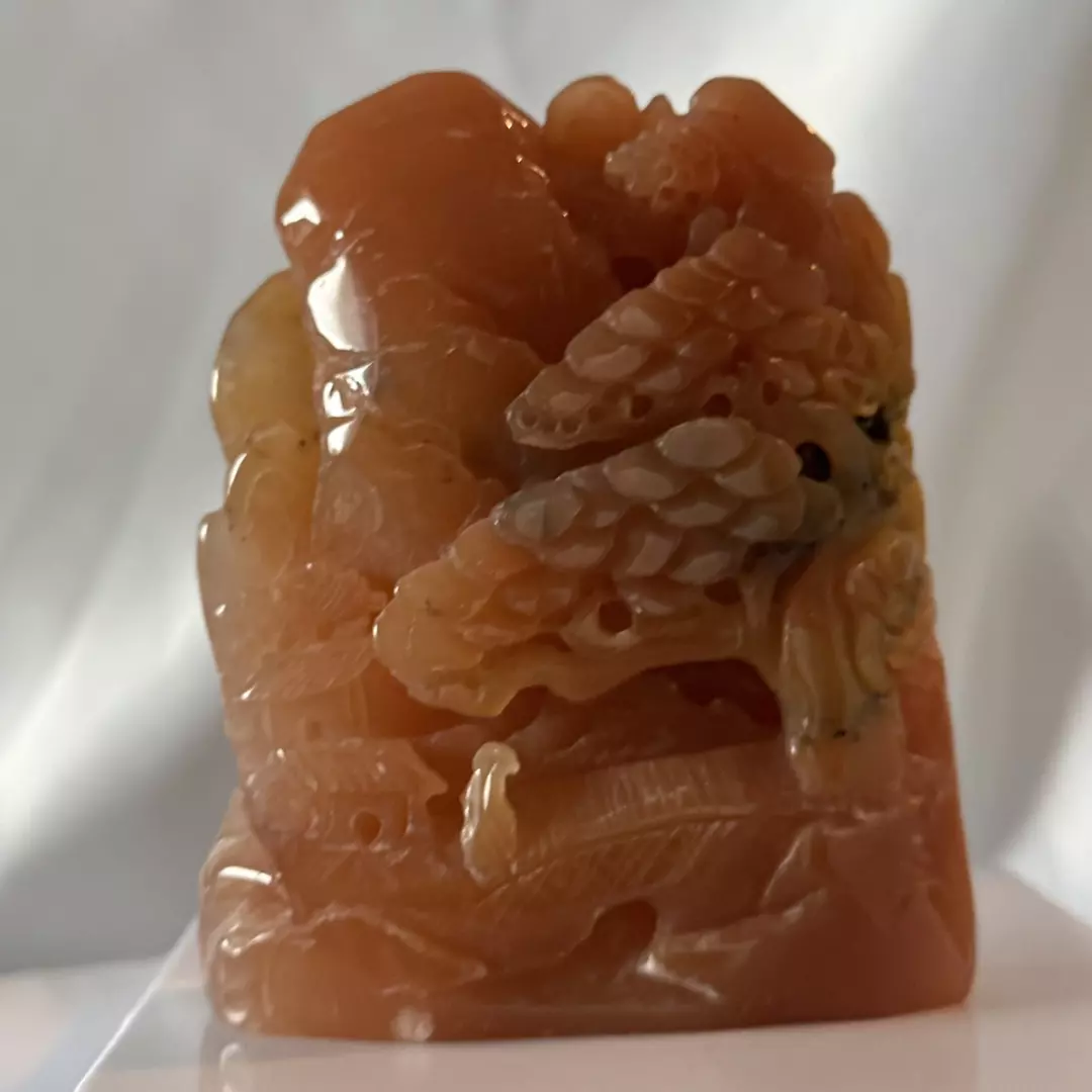 Sky Blue Jasper Carved Village Scenic Display thumbnail