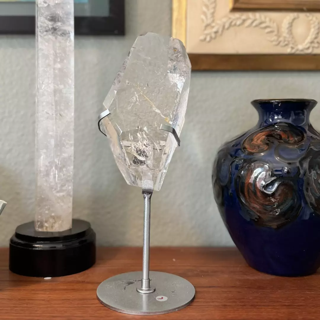 Lemurian Quartz Polished Free Form On Stand thumbnail