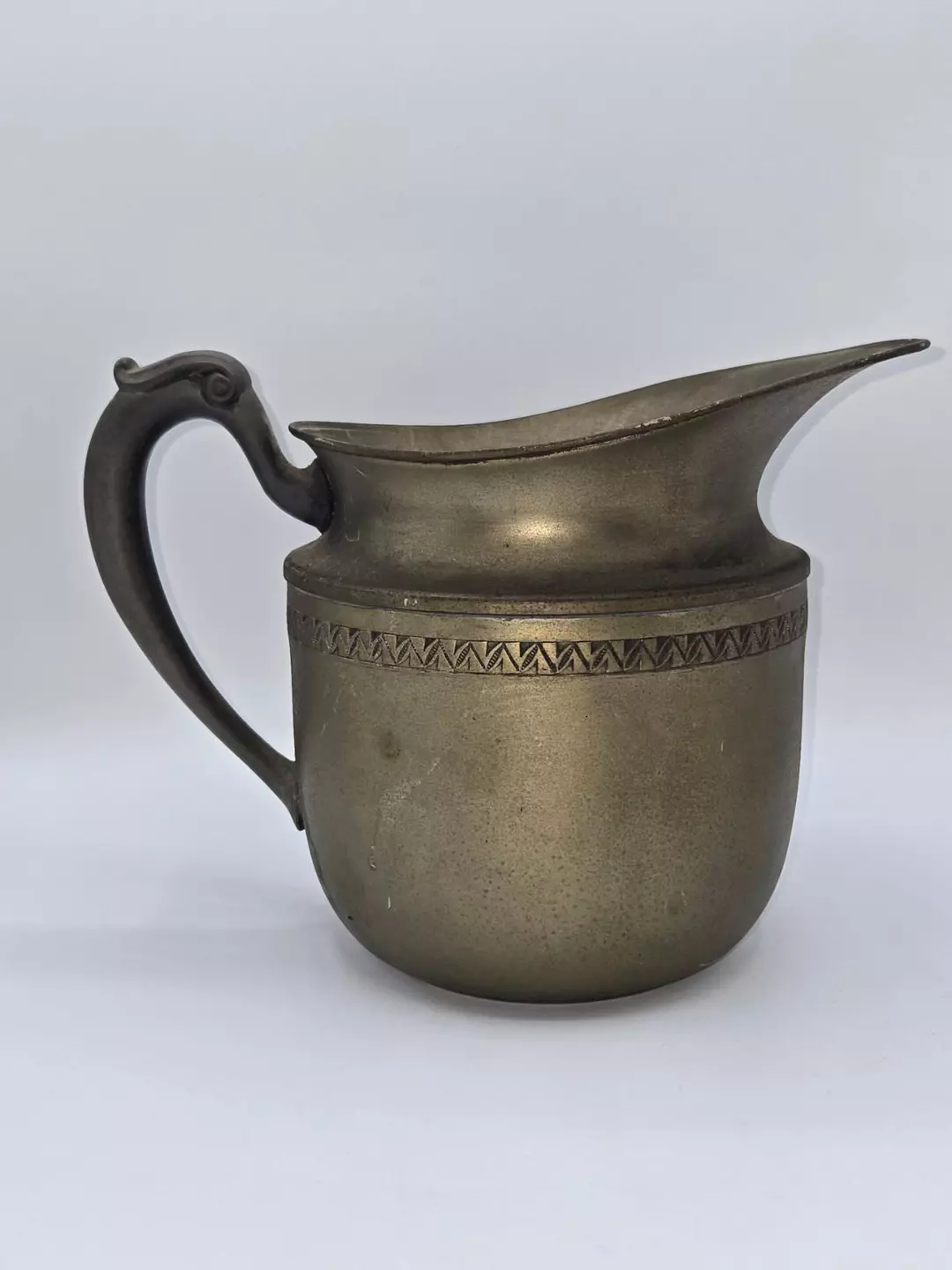 Antique Quadruple Plate Chamber Pot Pitcher Jug Urn Form Etched Band thumbnail