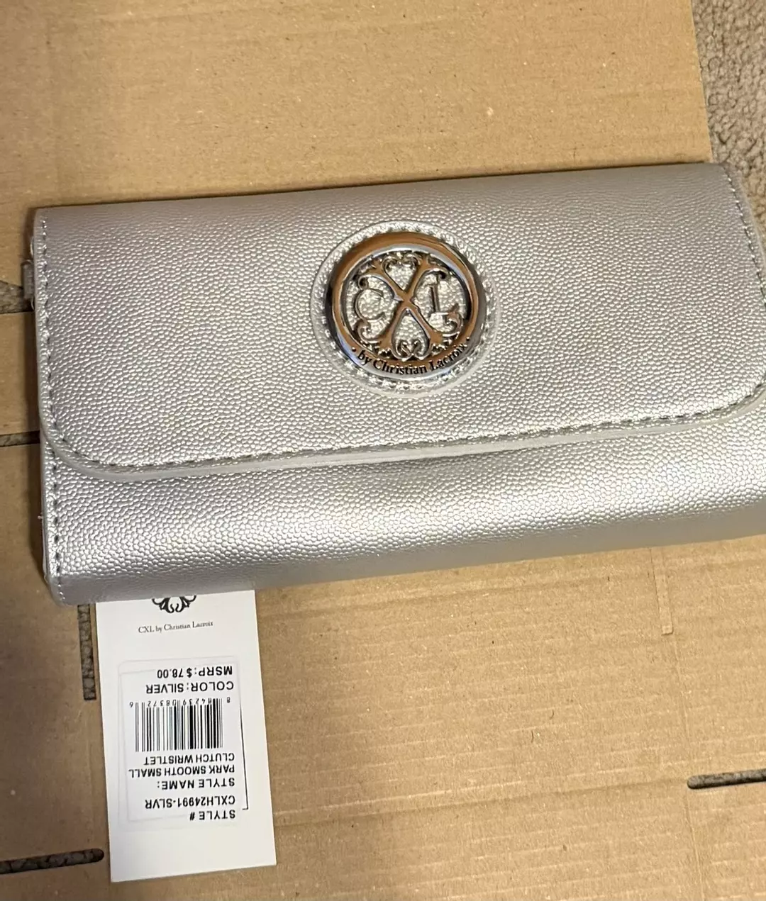 Christian Lacroix Silver Wristlet NWT thumbnail