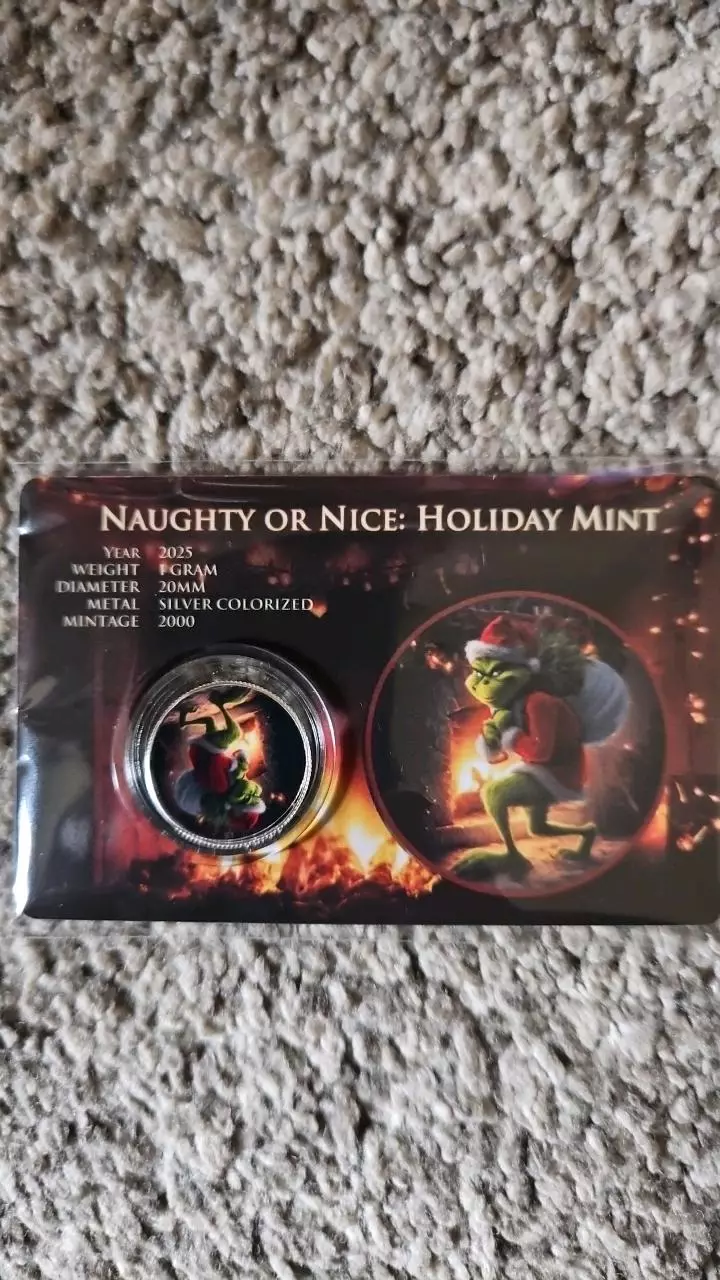 1 gram .999 Silver Grinch "The Christmas Crook" thumbnail