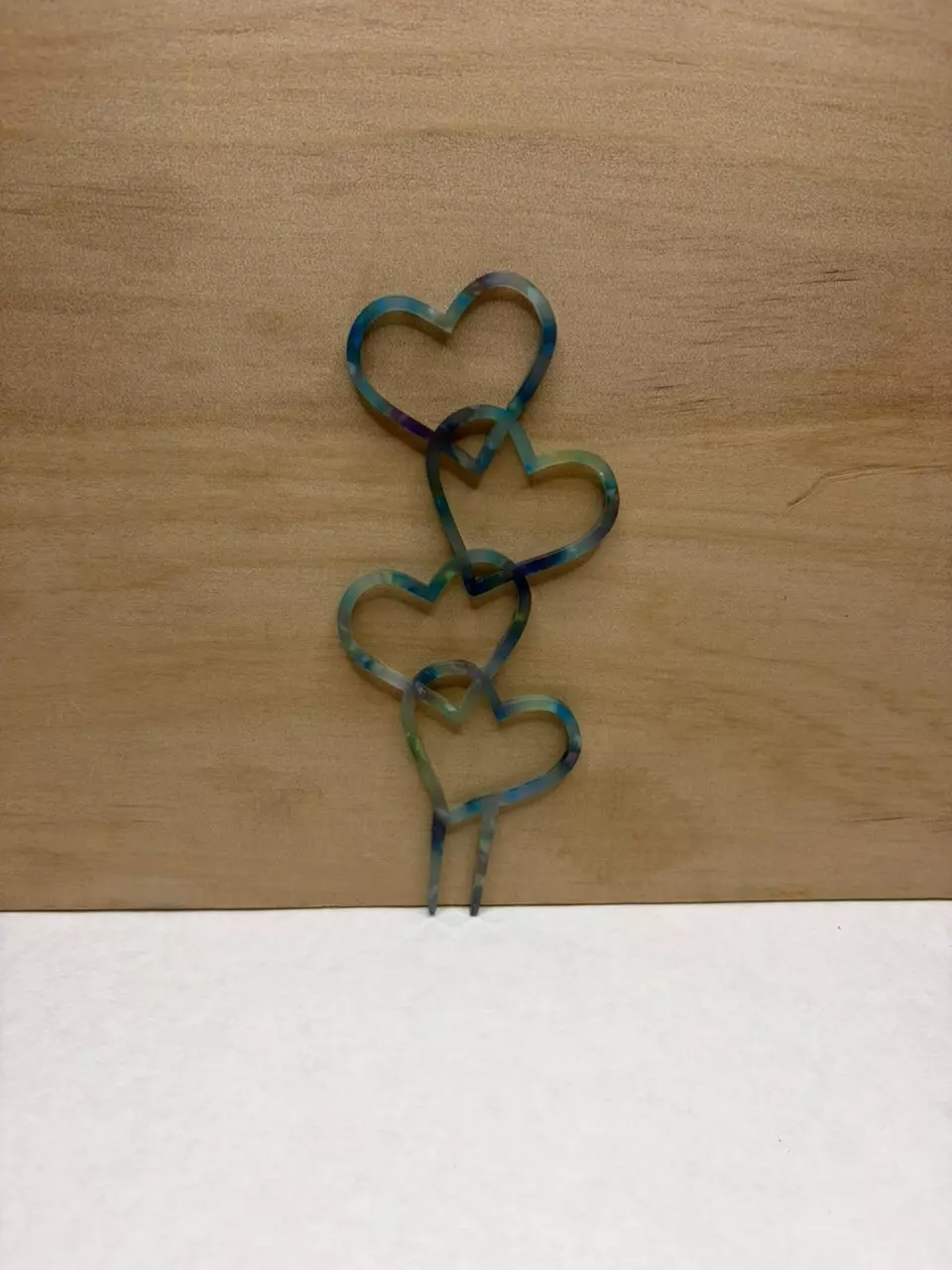 2pk Blackberry Tortoise Shell 6” Heart Pot PAL thumbnail