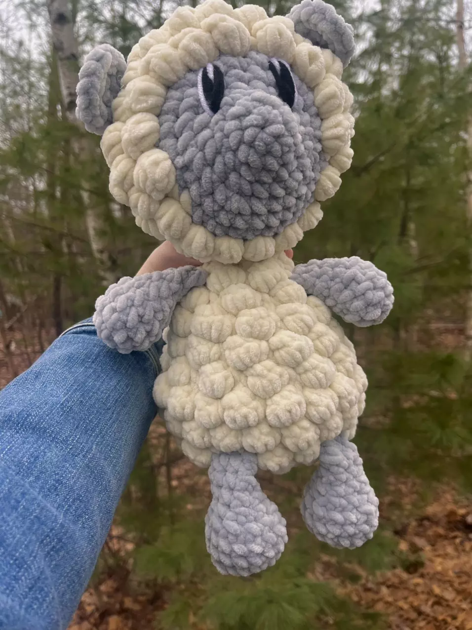 ✨Jumbo Crochet Cheerful Lamb Plushie✨ thumbnail