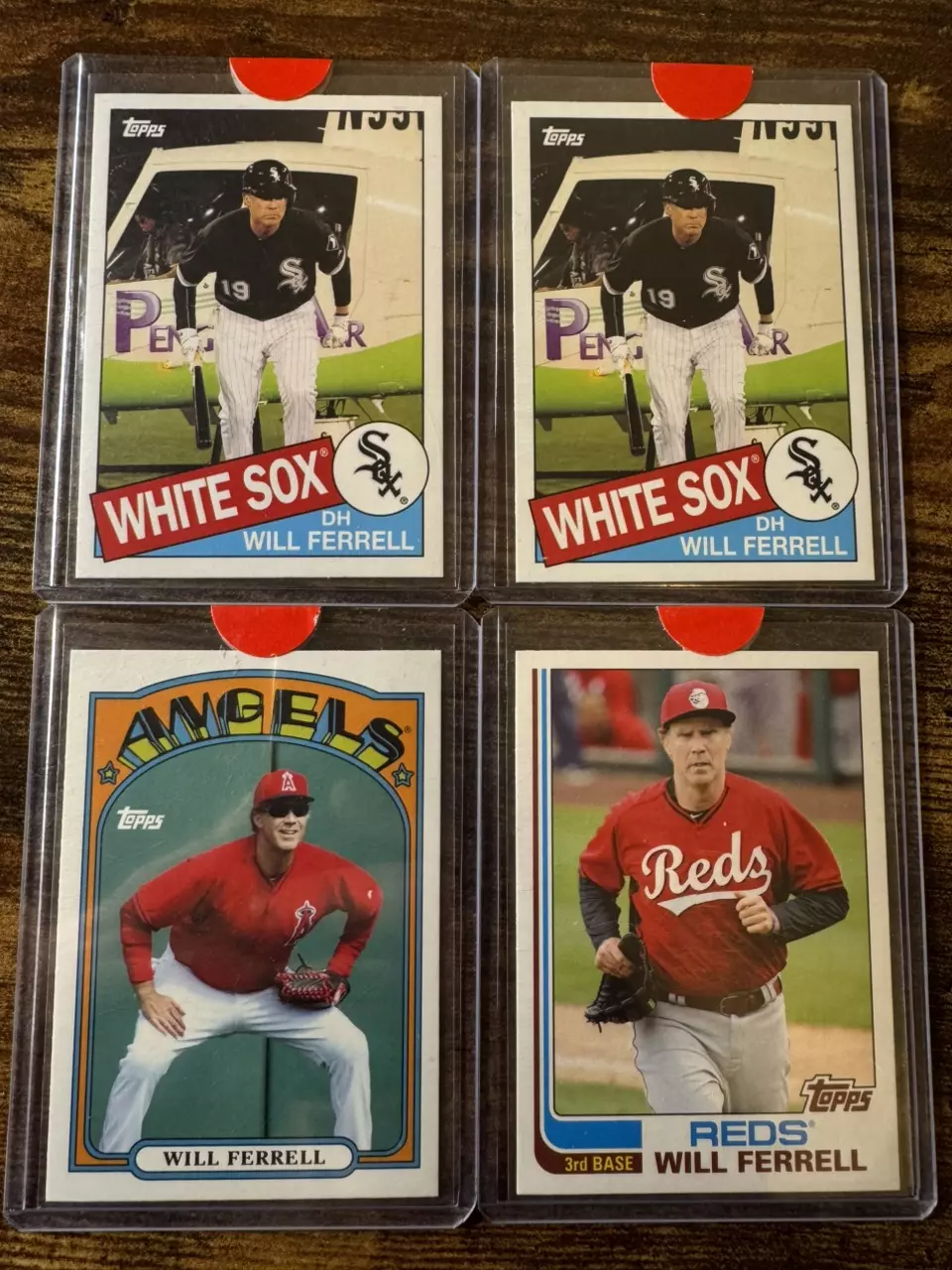 Lot of 4 Will Ferrell(The Actor) Topps 2015 Baseball Cards thumbnail