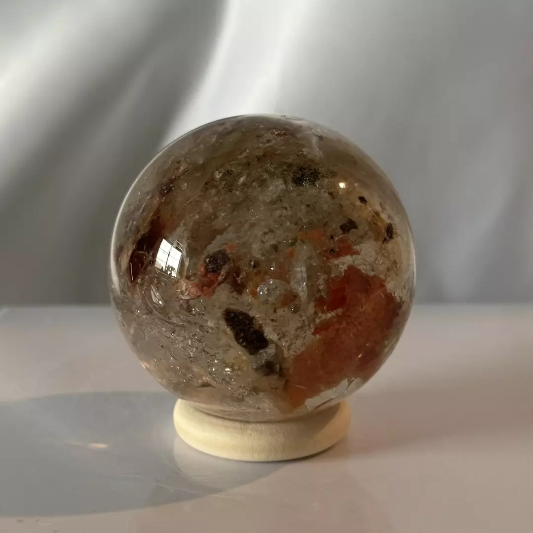 Garden Quartz Ghost Crystal Sphere - #4 thumbnail
