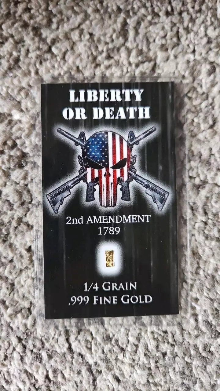 "Liberty or Death" 1/4 grain .999 Gold thumbnail