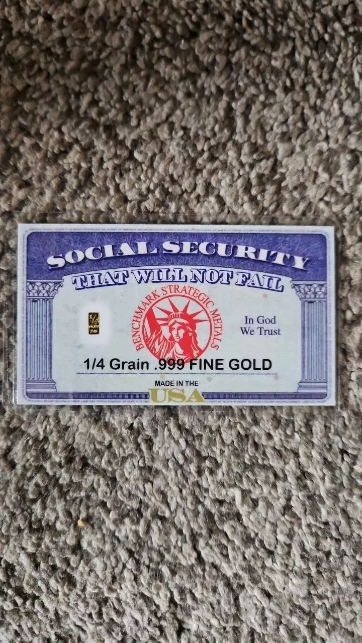 "Social Security" 1/4 grain .999 Gold thumbnail