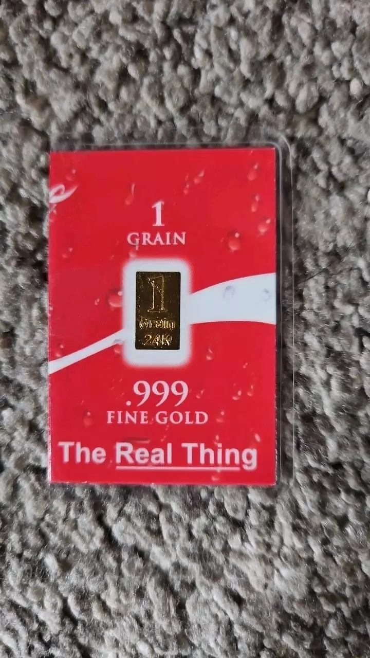 The Real Thing" 1 grain .999 Gold thumbnail