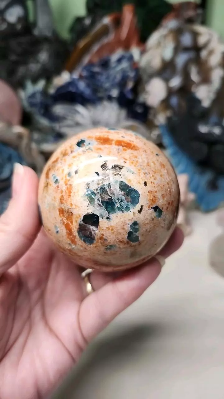 Sun Stone sphere w/stand (2) thumbnail
