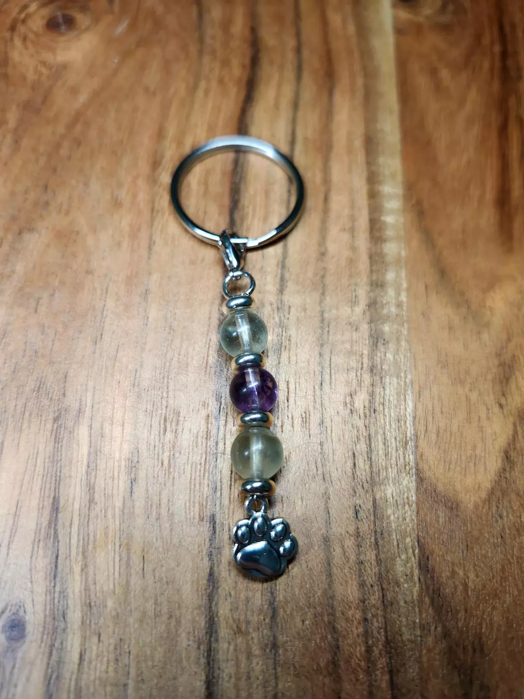 Fluorite Keychain W/charms (5) thumbnail