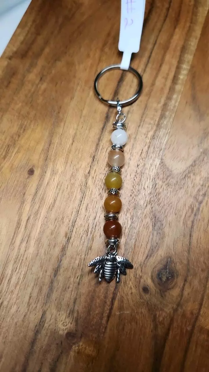 Carnelian Keychain w/charms (2) thumbnail