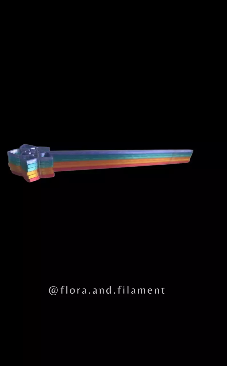 🌈3D printed hoya flower stakes🌸set of (6) 🌸rainbow gradient🌈 thumbnail