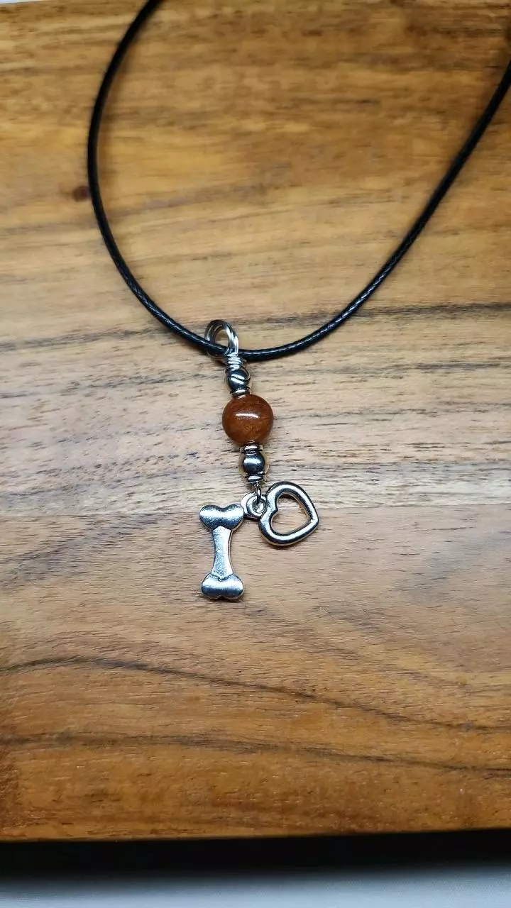 Carnelian pendent w/charms (1) thumbnail