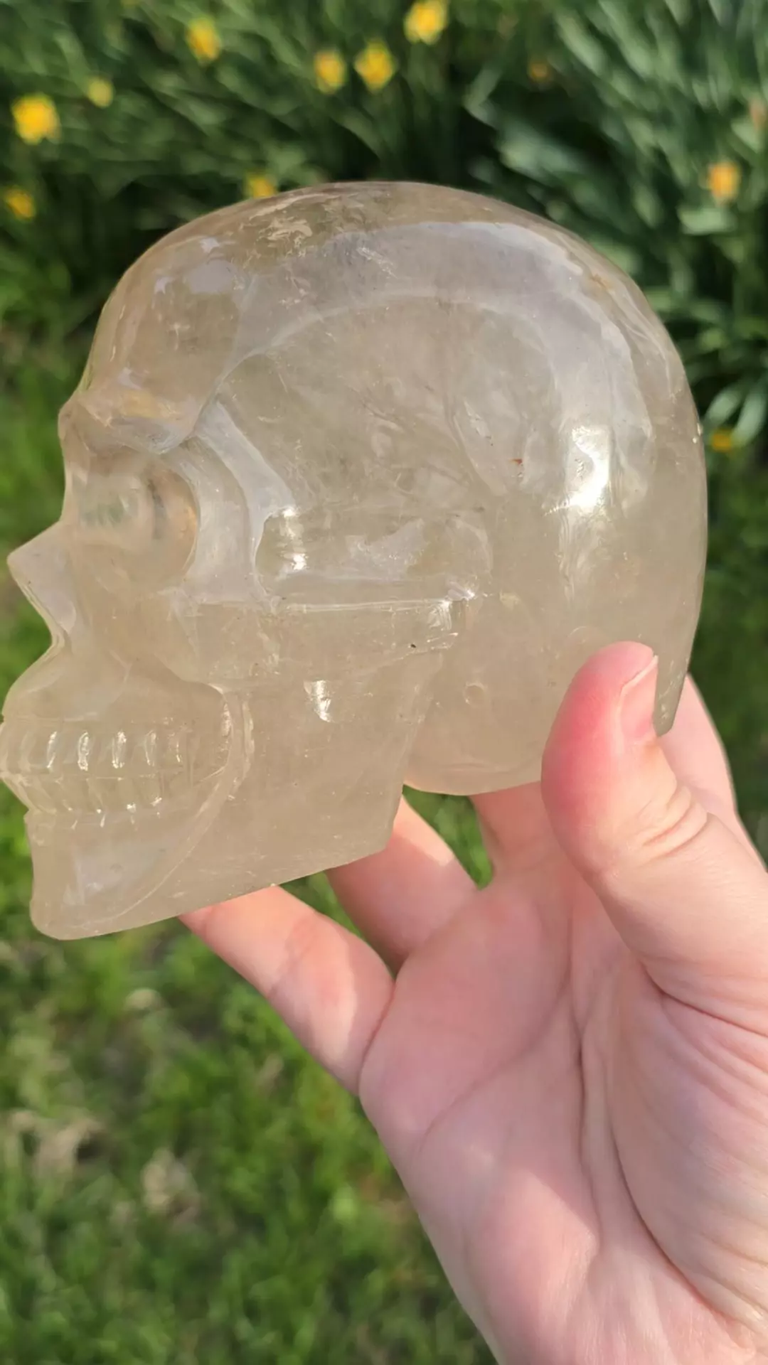 Light Smokey quartz large skull thumbnail