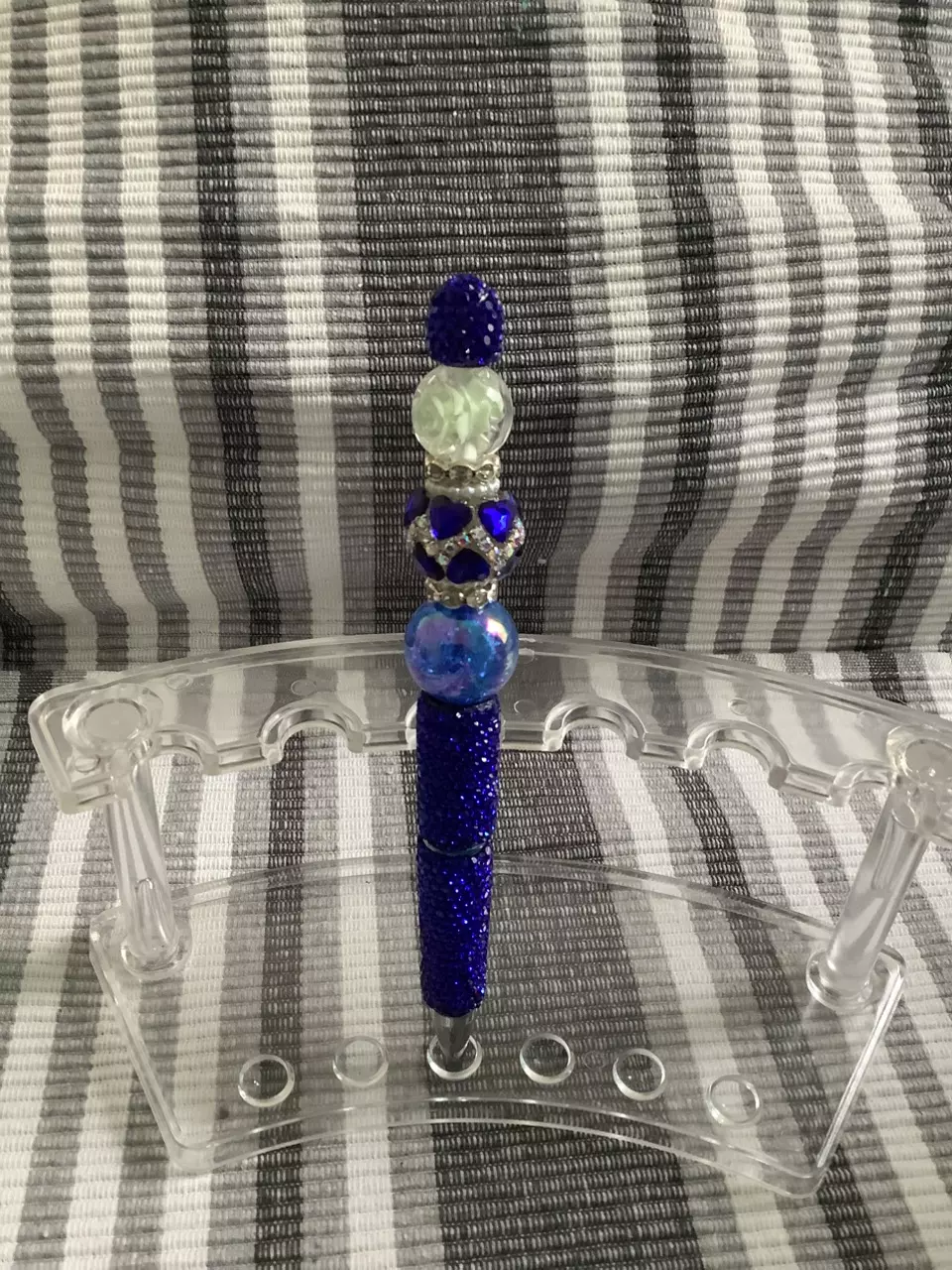 Blue fancy bead pen thumbnail