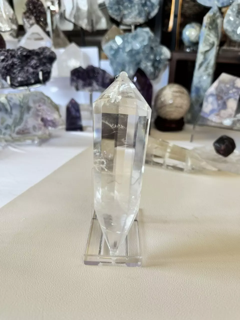 Clear Quartz 12 Sided Vogel With Swirling Phantoms -  Chunky thumbnail