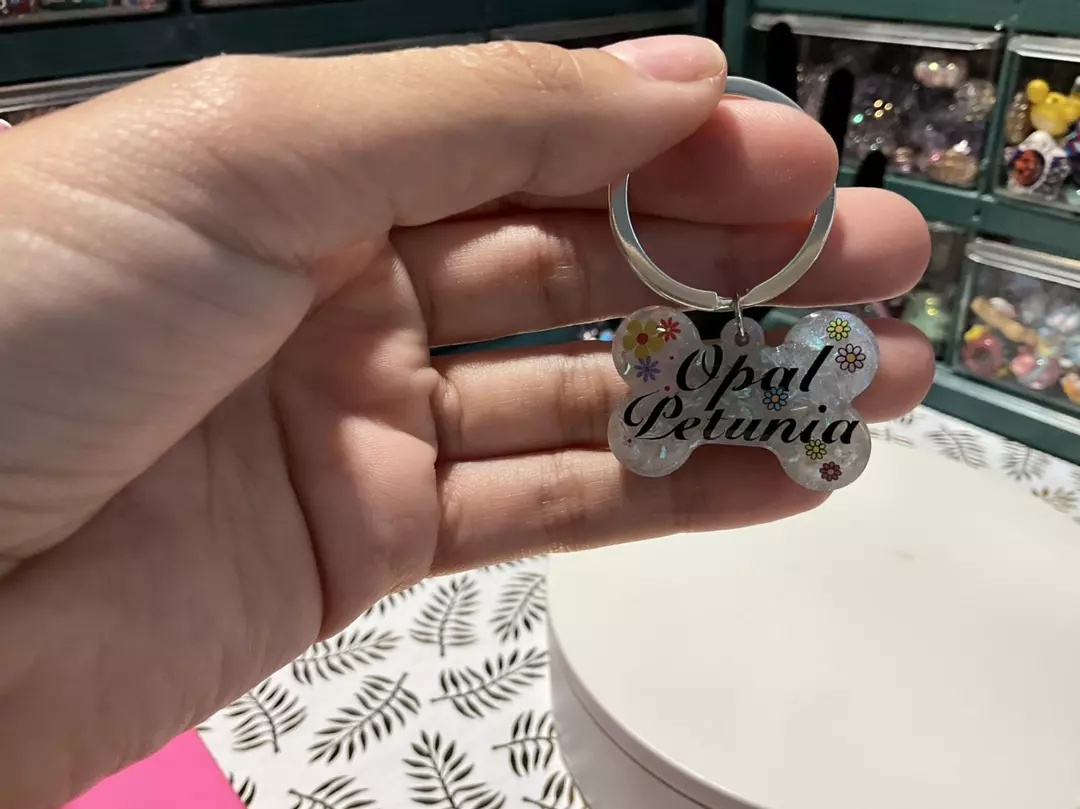 Customized opal resin doggy tag - OP thumbnail
