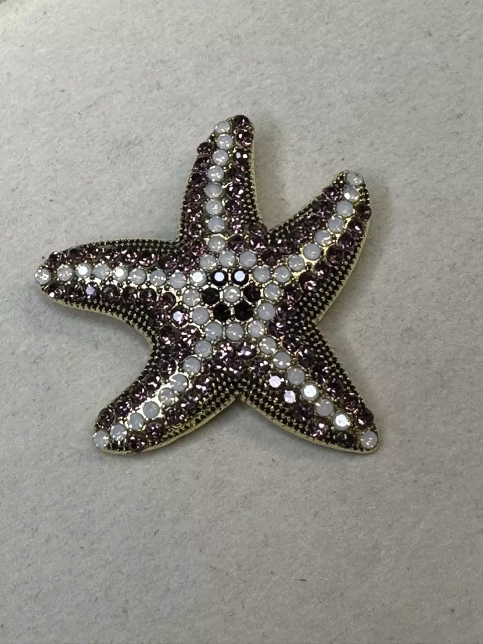 Rhinestone starfish brooch thumbnail