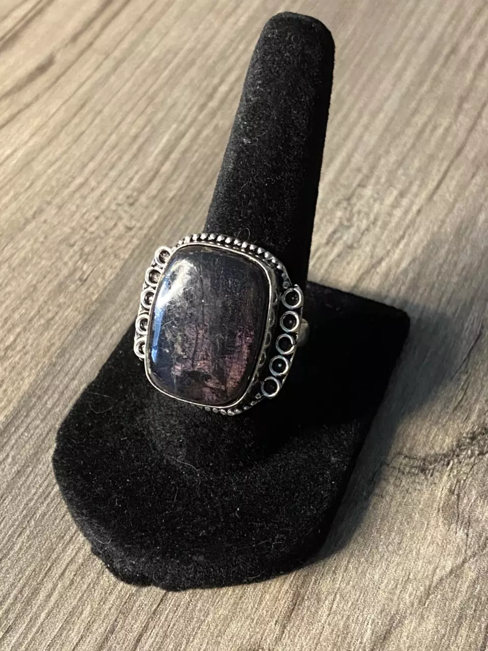 Hypersthene & 925 Silver Ring Size 6.75 thumbnail