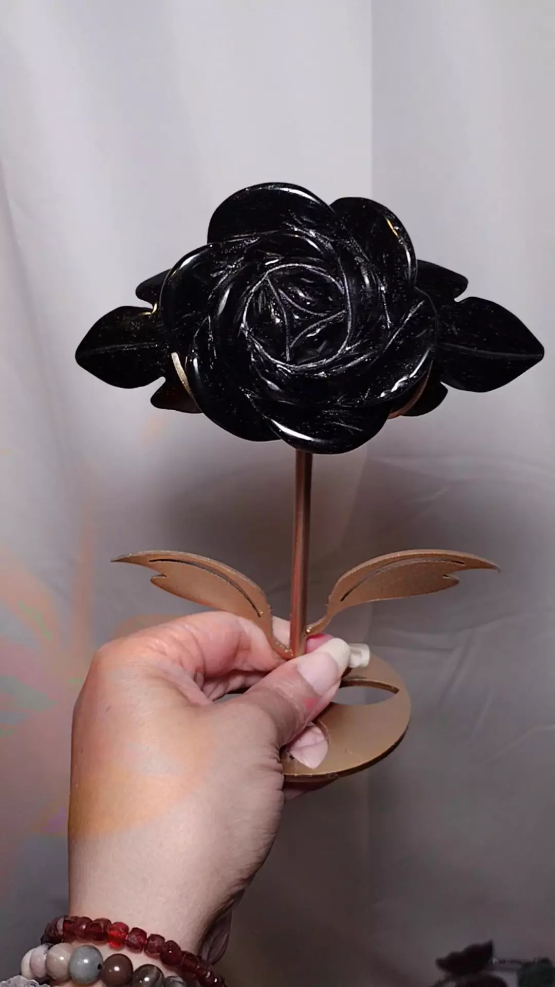 Obsidian Rose With Stand thumbnail